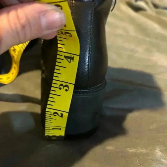 Steve Madden Black Chunky Ankle Zip Motorcycle Boots, Size 9 - Picture 8 of 8